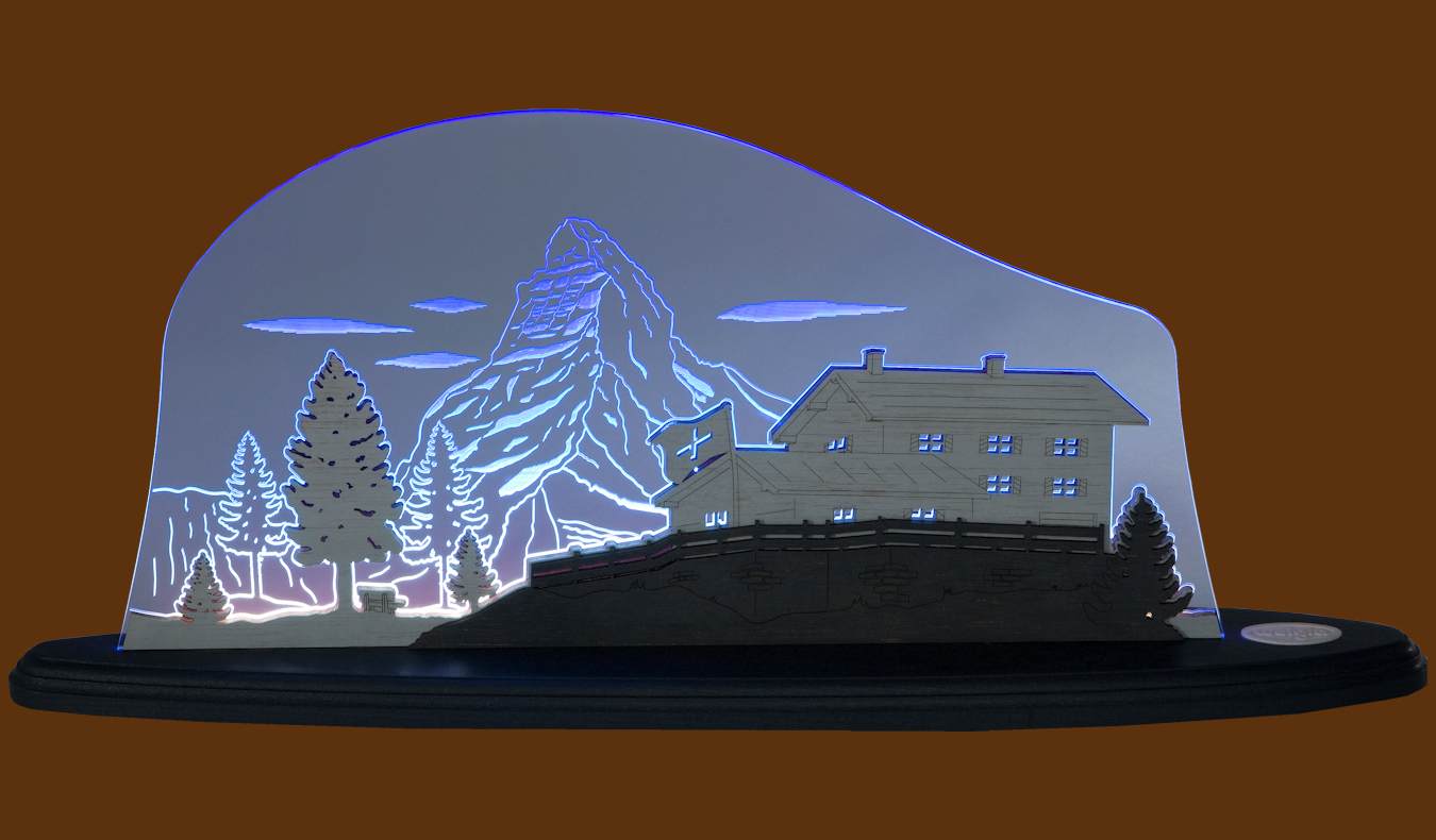 Erzgebirge-Shopping Weigla Motivleuchte Matterhorn LED von |
